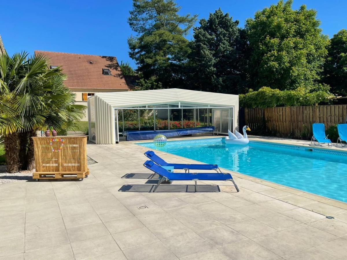 L'Annexe- Guest House Avec Piscine Studio Avec Coin Chambre Rosny-sur-Seine Eksteriør billede