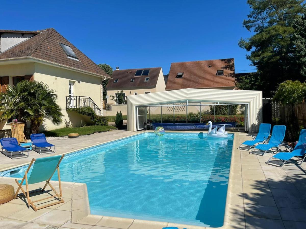 L'Annexe- Guest House Avec Piscine Studio Avec Coin Chambre Rosny-sur-Seine Eksteriør billede